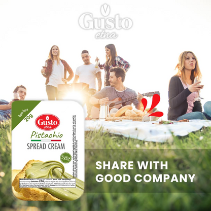 Gusto Etna, Pistachio Cream Cups, 16 Cups, 20g each, Sweet Pistachio Spread, Gluten-Free