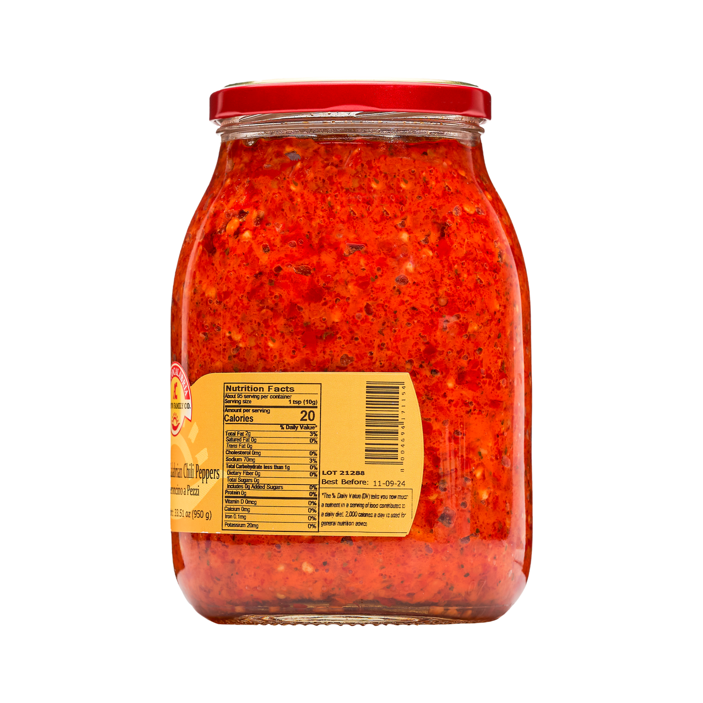 TuttoCalabria Crushed Hot Chili Peppers, 33.5oz