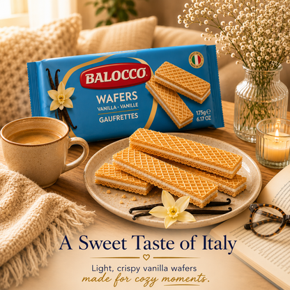 Balocco Milk Vanilla Wafer Cookies 6.1 oz (175g)