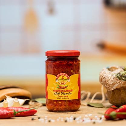 Crushed Calabrian Chili Pepper, Paste/Spread/Sauce, Hot, Savory, Delicious, TuttoCalabria,10 oz, (