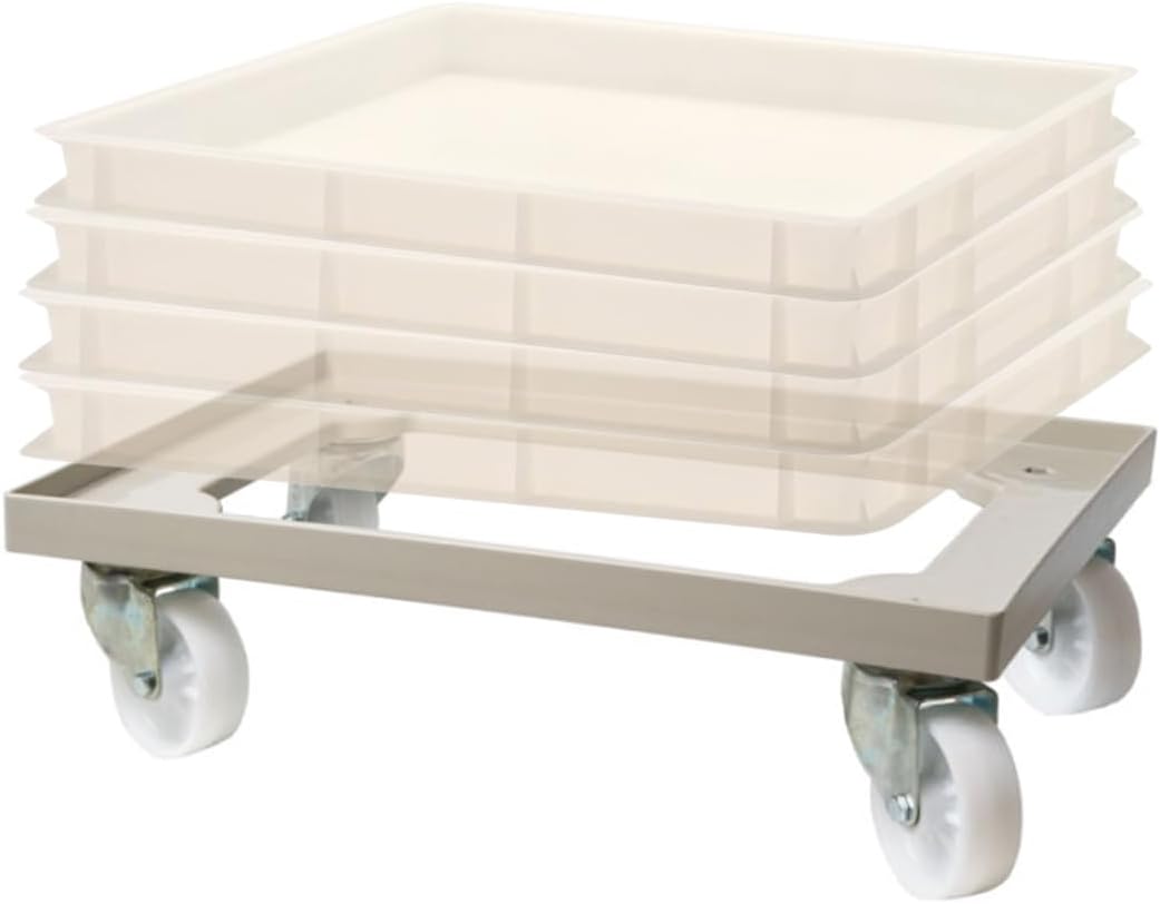 L'Oro Del Sud, Dough Box Dolly/Cart, Fits 23.6" x 15.74" (600mm x 400mm) Proofing Trays (not Included)