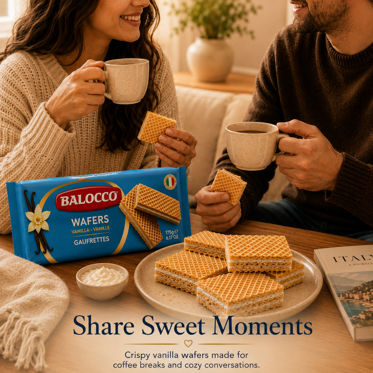 Balocco Milk Vanilla Wafer Cookies 6.1 oz (175g)