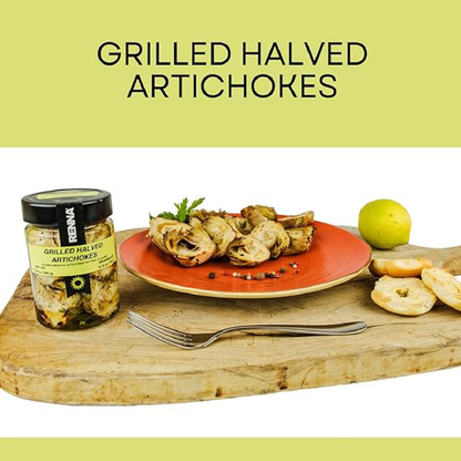 Renna, Grilled Roasted Halved Artichokes preserved in oil, 10.58 oz