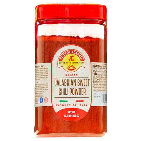 TuttoCalabria, Sweet & MILD Calabrian Chili Powder Shaker (Large) 12.3 oz. (350g)