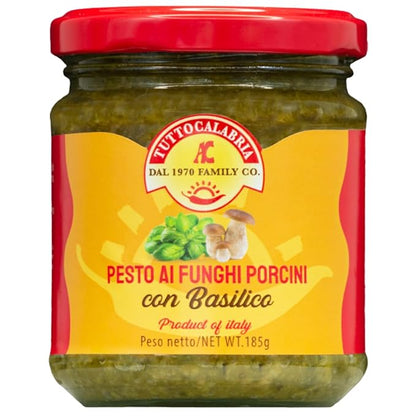TuttoCalabria , Basil Pesto with Porcini mushroom, 6.5 oz (185 g)