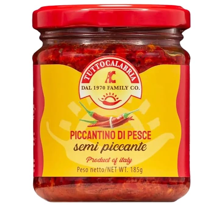 TuttoCalabria , Rosa Marina Sauce - little fish with Calabria chili pepper, 6.5oz (185g)
