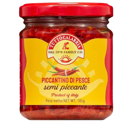 TuttoCalabria , Rosa Marina Sauce - little fish with Calabria chili pepper, 6.5oz (185g)