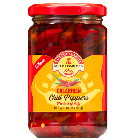 TuttoCalabria Whole Calabrian Chili Peppers, 10 oz