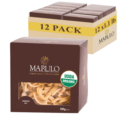 Marulo, Organic Short Pasta Bronze Die Cut Artisan, Italian Pasta,100% Durum Semolina
