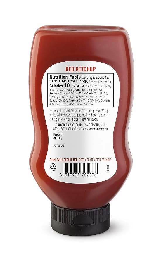 Italian Red Tomato Ketchup 9.88 oz | Così Com'è Datterino