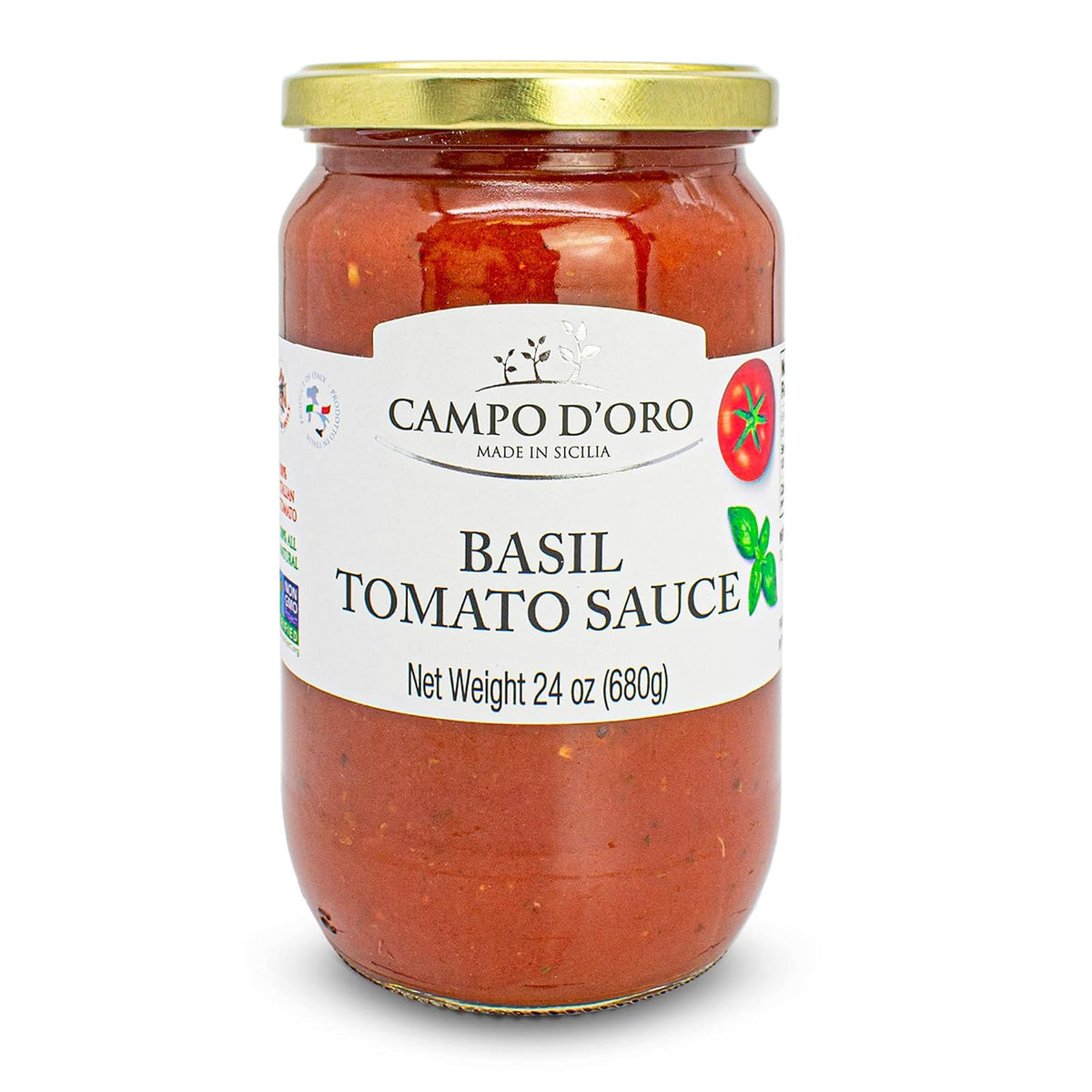 Campo D’Oro Tomato Spaghetti Sauce with Basil, 24 oz (680 g)