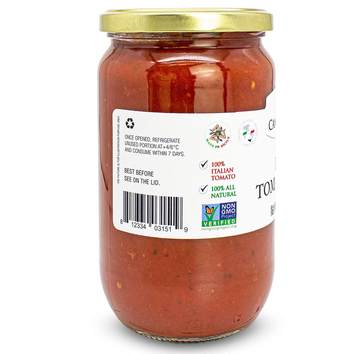 Campo D’Oro Tomato Spaghetti Sauce with Basil, 24 oz (680 g)