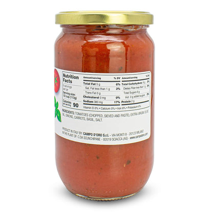 Campo D’Oro Tomato Spaghetti Sauce with Basil, 24 oz (680 g)