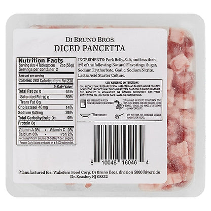 Diced Pancetta Single 4-Ounce Container