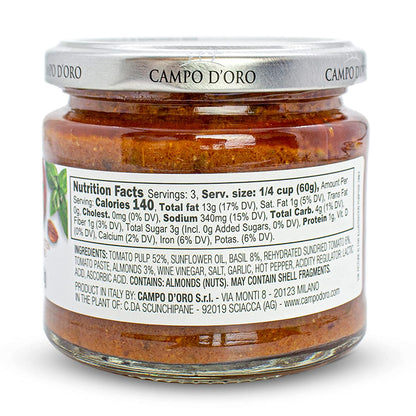 SALE! Campo D'Oro Trapanese Pesto Sauce, 6.35oz, 180g