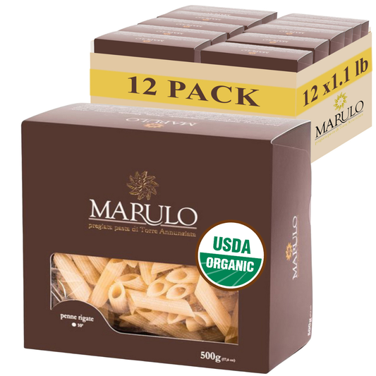 Organic Penne Pasta, Short Pasta Bronze Die Cut Artisan, Italian Pasta,100% Durum Semolina