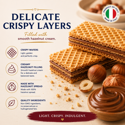Balocco Italian Hazelnut Wafer Cookies  6 oz