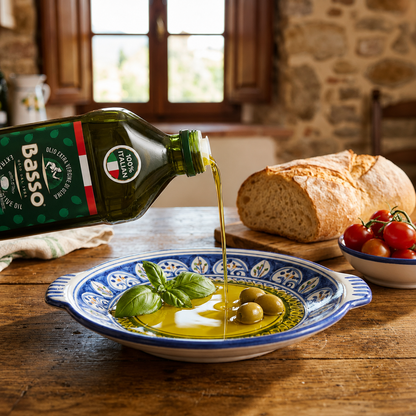Basso 1904 Organic BIO Extra Virgin Olive Oil – Cold Extracted – 67.6 fl oz (2 L)