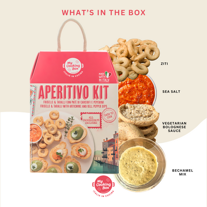 LIQUIDATION! My Cooking Box - Aperitivo Kit Freiselle Taralli with Artichoke and Pepper Dips - Best by 06/24/2025