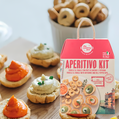 LIQUIDATION! My Cooking Box - Aperitivo Kit Freiselle Taralli with Artichoke and Pepper Dips - Best by 06/24/2025