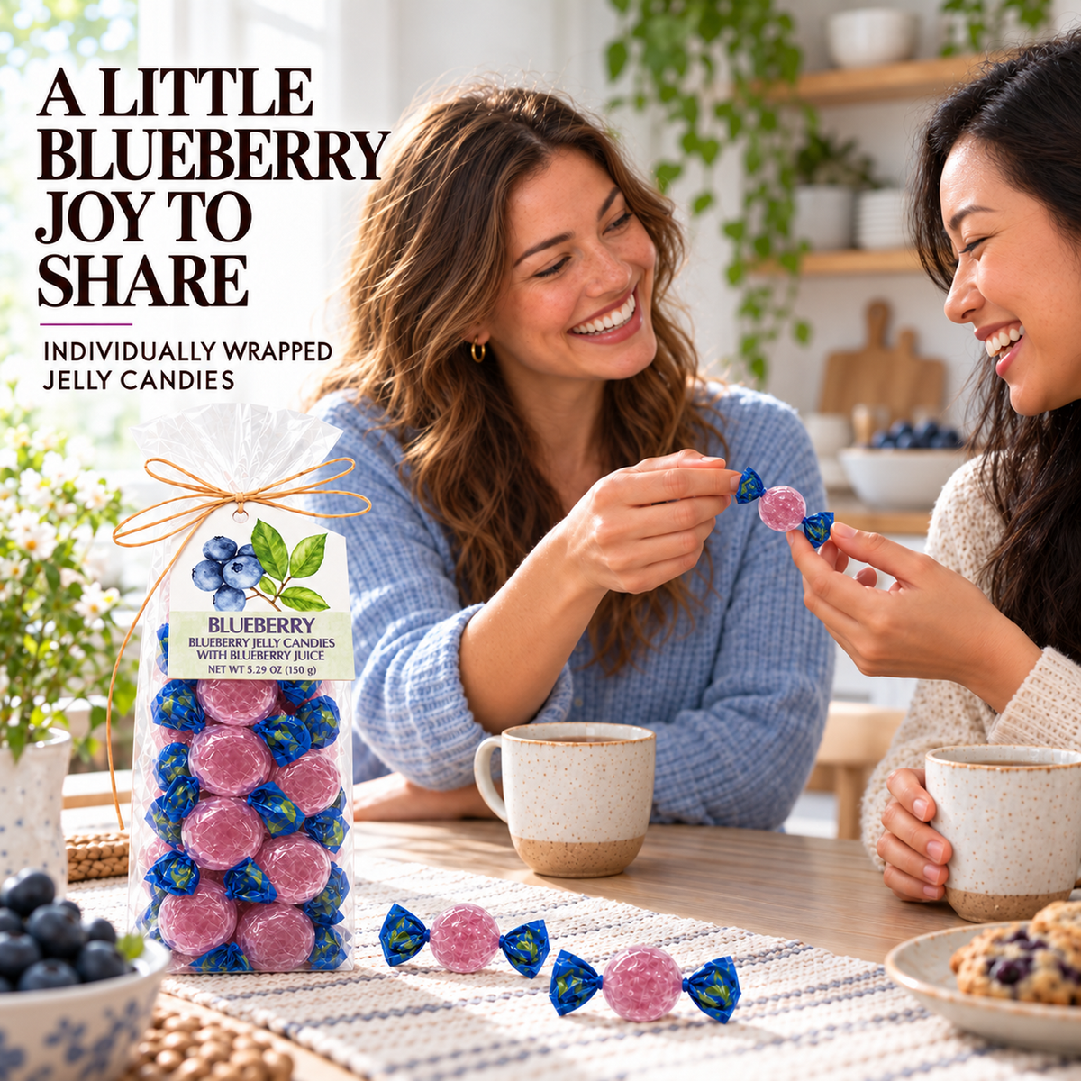 ARTIGIANI DEI SAPORI Italian Blueberry Jelly Candy, 5.29 oz (150 g)