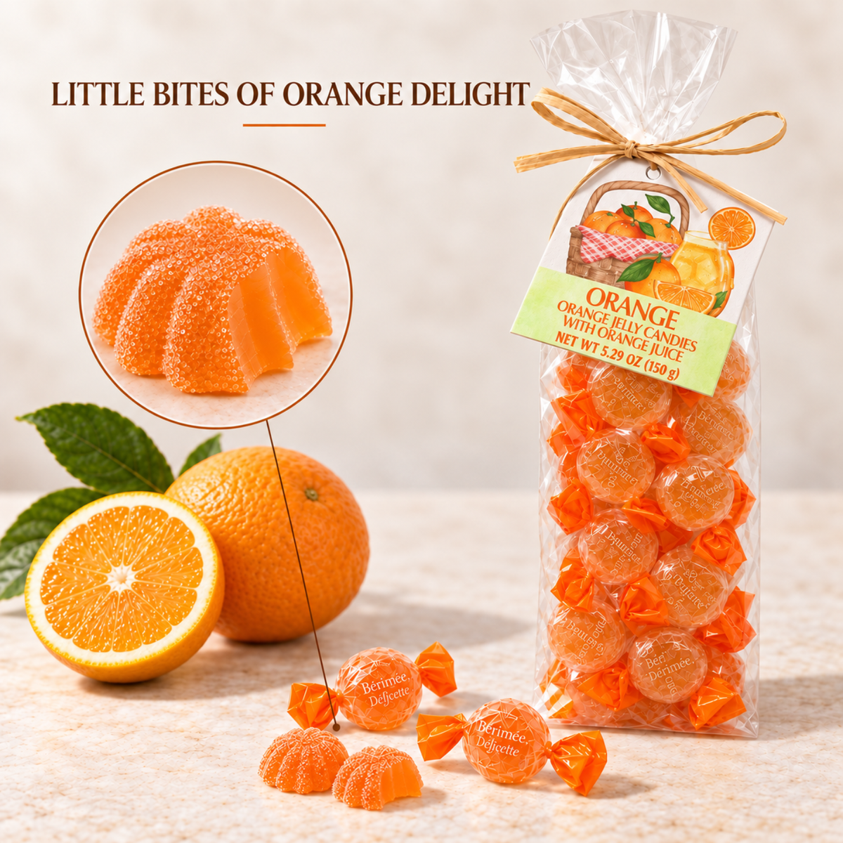 ARTIGIANI DEI SAPORI Italian Orange Jelly Candy, 5.29 oz