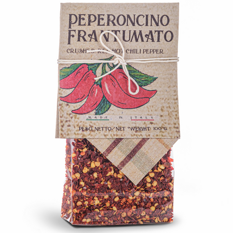Artigiani dei Sapori, Dried Calabrian Hot Chili Pepper Flakes, 3.5 oz Bag, Red Chili Pepper, Spicy Herb Seasoning, Italian Pepperoncino, Shaker