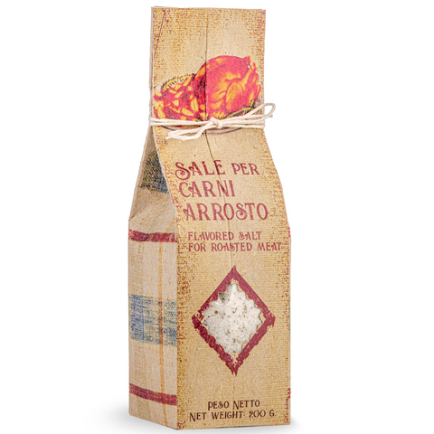 Artigiani dei Sapori, Sicilian Sea Salt Mix for Roasted and Grilled Meat, 7 oz, All-Natural Unrefined Fllavored Sea Salt with Rosemary, Garlic, Laurel, Parsley, Thyme, Oregano and Juniper
