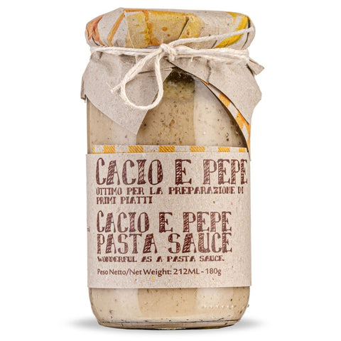 Artigiani dei Sapori, Cacio e Pepe Pasta Sauce, Creamy Cheese and Pepper Pasta Sauce Jar 6.3 oz, Italian Cheese Sauces with Pecorino Cheese