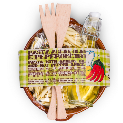 Artigiani dei Sapori, Pasta Gift Set - Pasta with Garlic, Oil and Chili Pepper Sauce in Deluxe Packaging