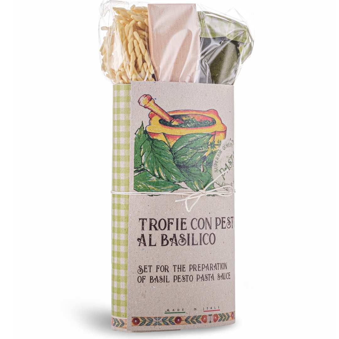 Artigiani dei Sapori, Pasta Gift Set -Trofie Pasta with Basil Pesto Sauce in Deluxe Packaging