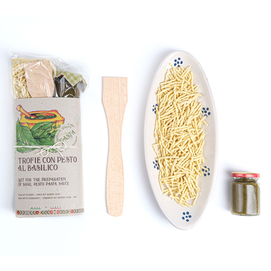 Artigiani dei Sapori, Pasta Gift Set -Trofie Pasta with Basil Pesto Sauce in Deluxe Packaging