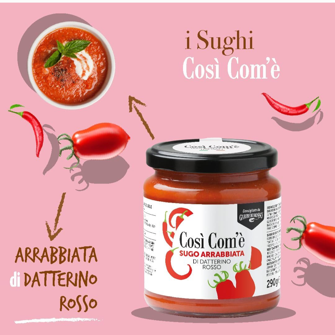 SALE! Così Com'è, Spicy Red Datterino Tomato Sauce, 10.23 oz (290 g)