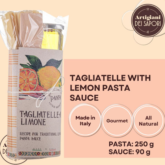 Authentic Italian Tagliatelle Pasta with Zesty Lemon Sauce Gift Box