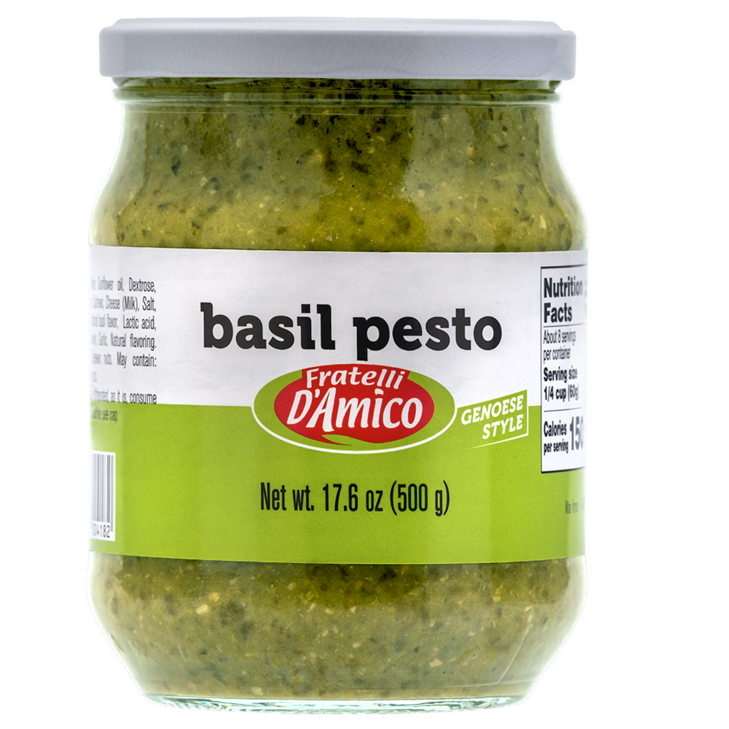 Fratelli D'AmicoBasil Pesto, Pesto Genovese, Pesto Pasta, Family Size, Non-GMO, Net wt. 17.6oz