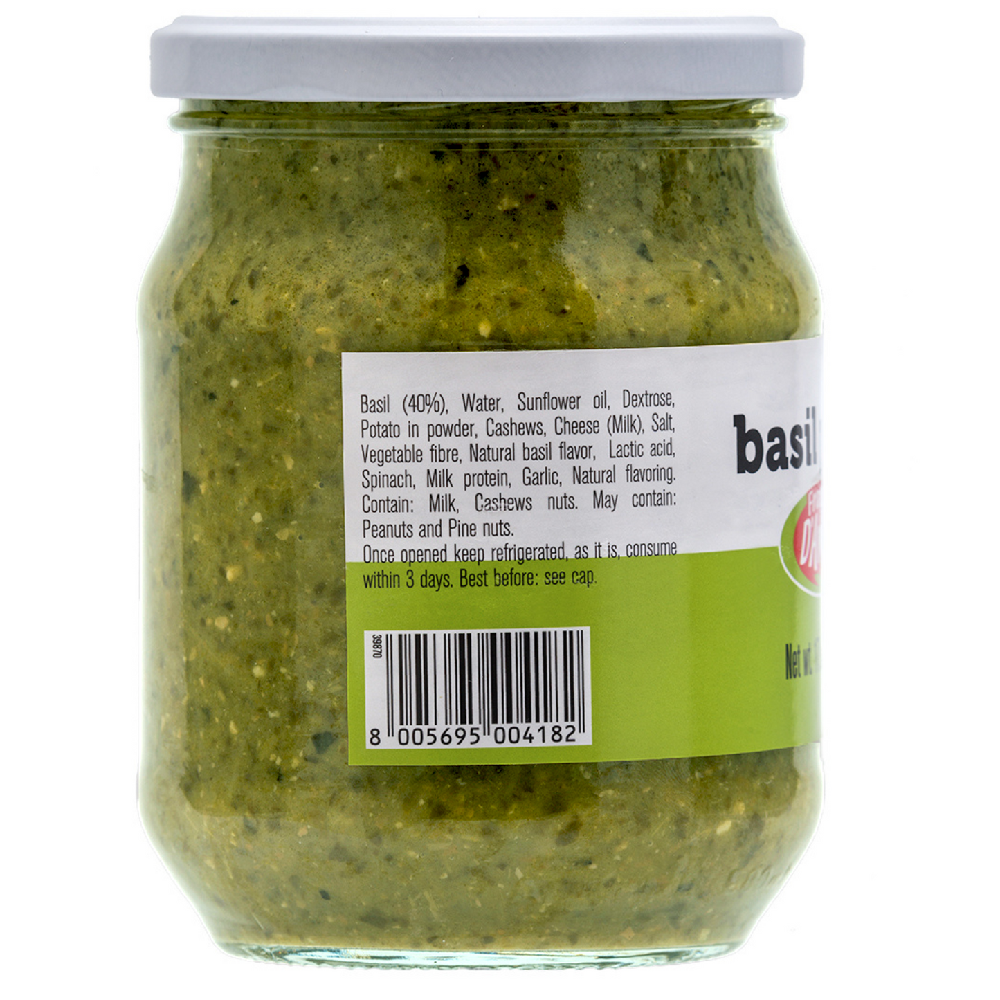 Fratelli D'AmicoBasil Pesto, Pesto Genovese, Pesto Pasta, Family Size, Non-GMO, Net wt. 17.6oz