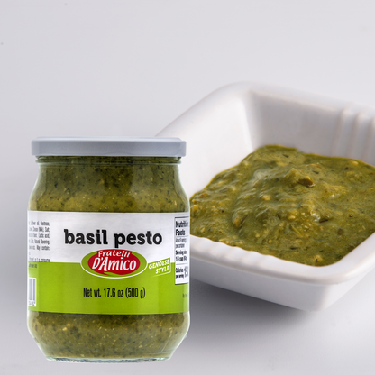 Fratelli D'AmicoBasil Pesto, Pesto Genovese, Pesto Pasta, Family Size, Non-GMO, Net wt. 17.6oz