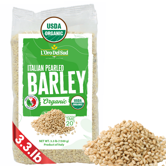L'Oro Del Sud, Organic Pearled Barley, (1.5 kg) 3.3 lb