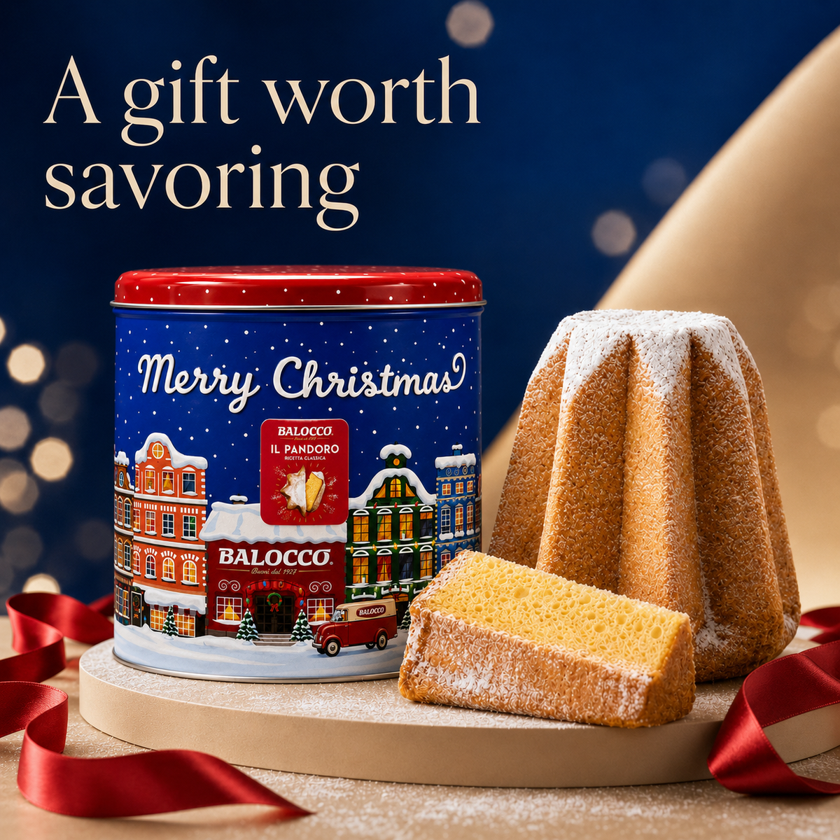 Balocco Pandoro Classic Limited Edition Collector Tin 750g / 26.4 oz