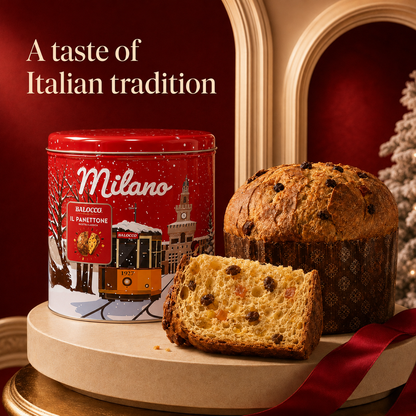 Balocco Panettone Limited Edition Collector Tin Box, 750g (26.4 oz) | Italian Christmas Gift