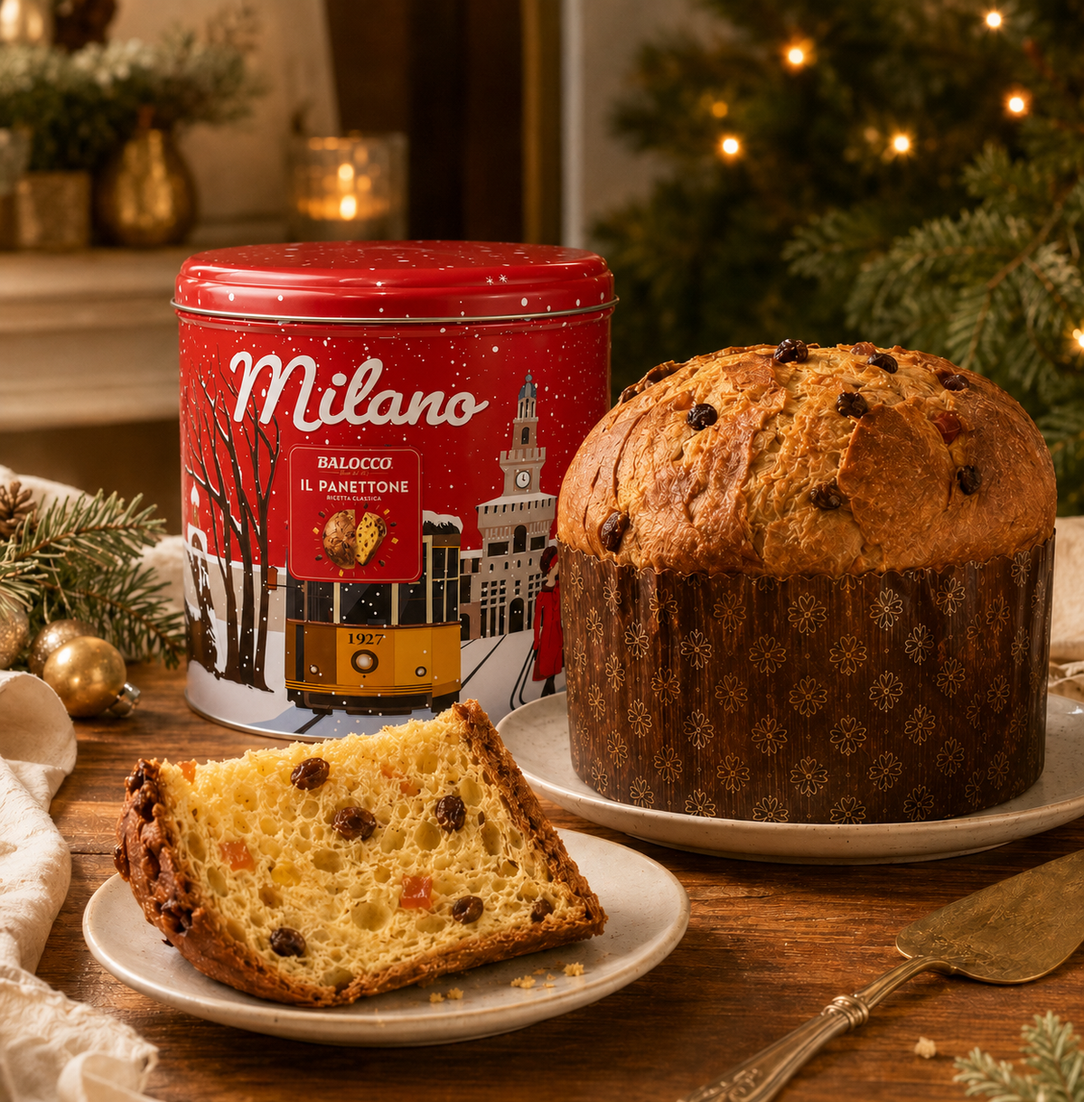 Balocco Panettone Limited Edition Collector Tin Box, 750g (26.4 oz) | Italian Christmas Gift