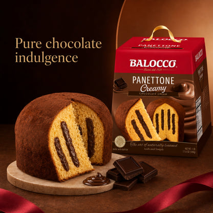 Balocco Italian Panettone Creamy, Chocolate Cream Filling, 800 g / 28.2 oz