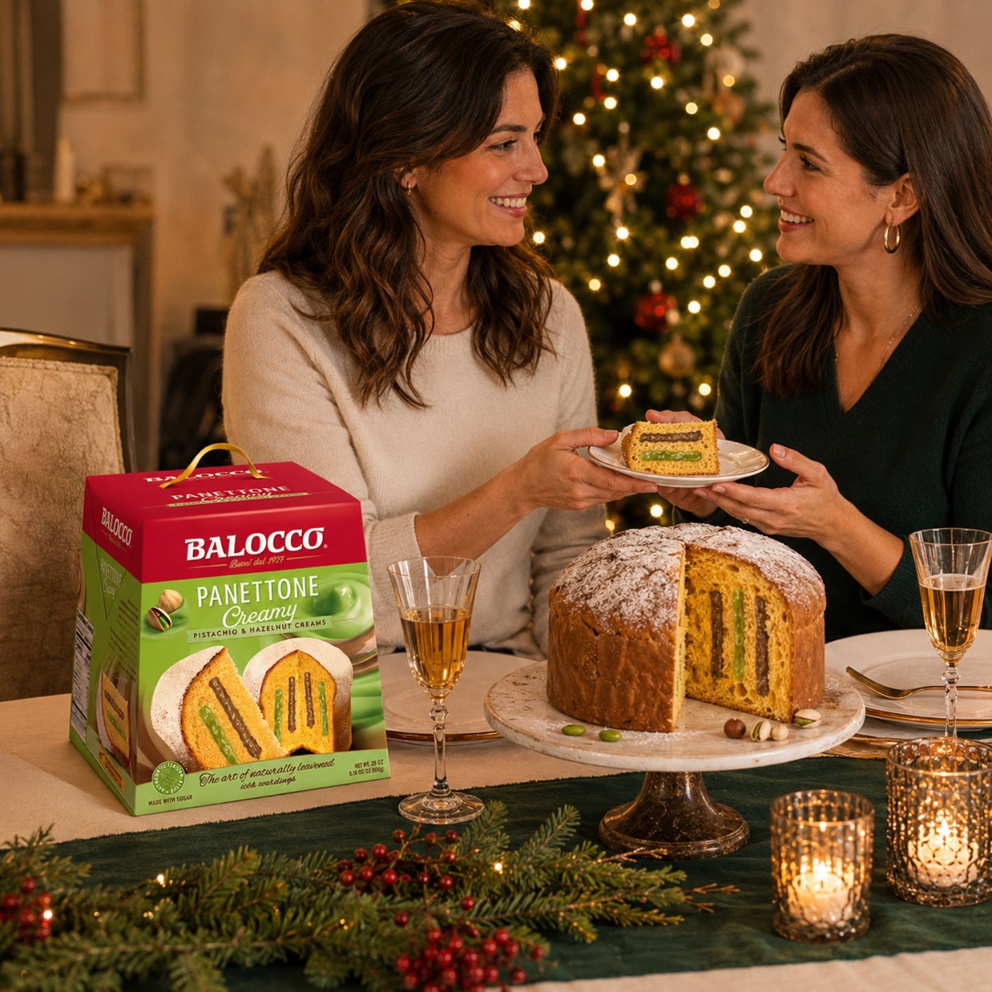 Balocco - Panettone Creamy Pistachio & Hazelnut - 800g (28.2 oz)