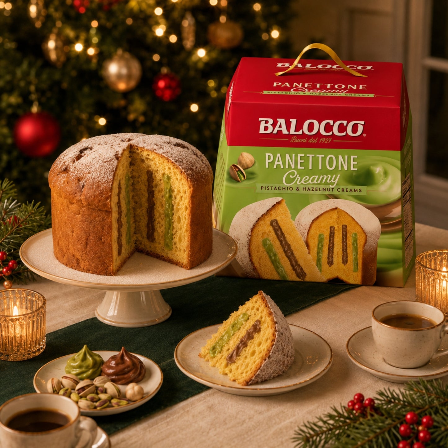 Balocco - Panettone Creamy Pistachio & Hazelnut - 800g (28.2 oz)