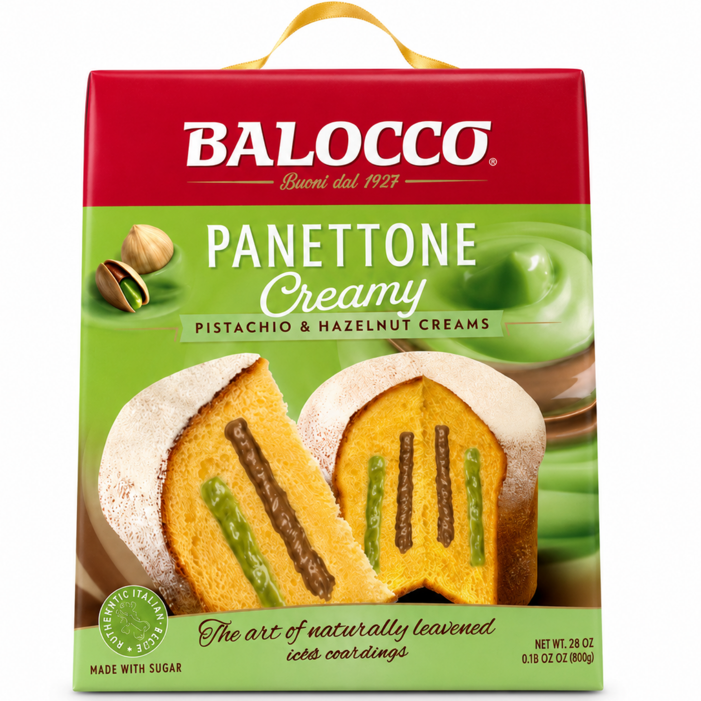 Balocco - Panettone Creamy Pistachio & Hazelnut - 800g (28.2 oz)