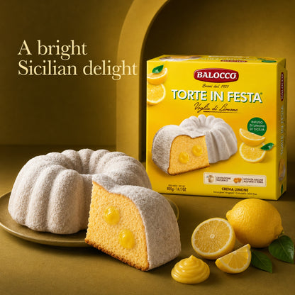 Balocco Italian Lemon Cake with Sicilian Lemon Cream Filling, 400 g