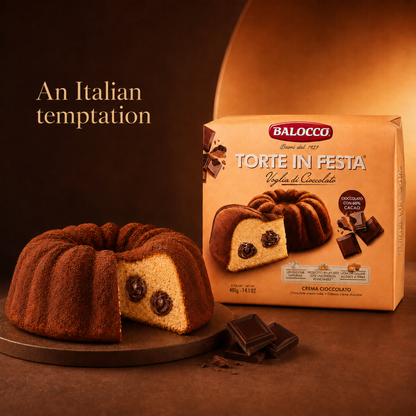 Balocco Italian Cake with Chocolate Cream 14.1 oz (400g) | 60% Cocoa