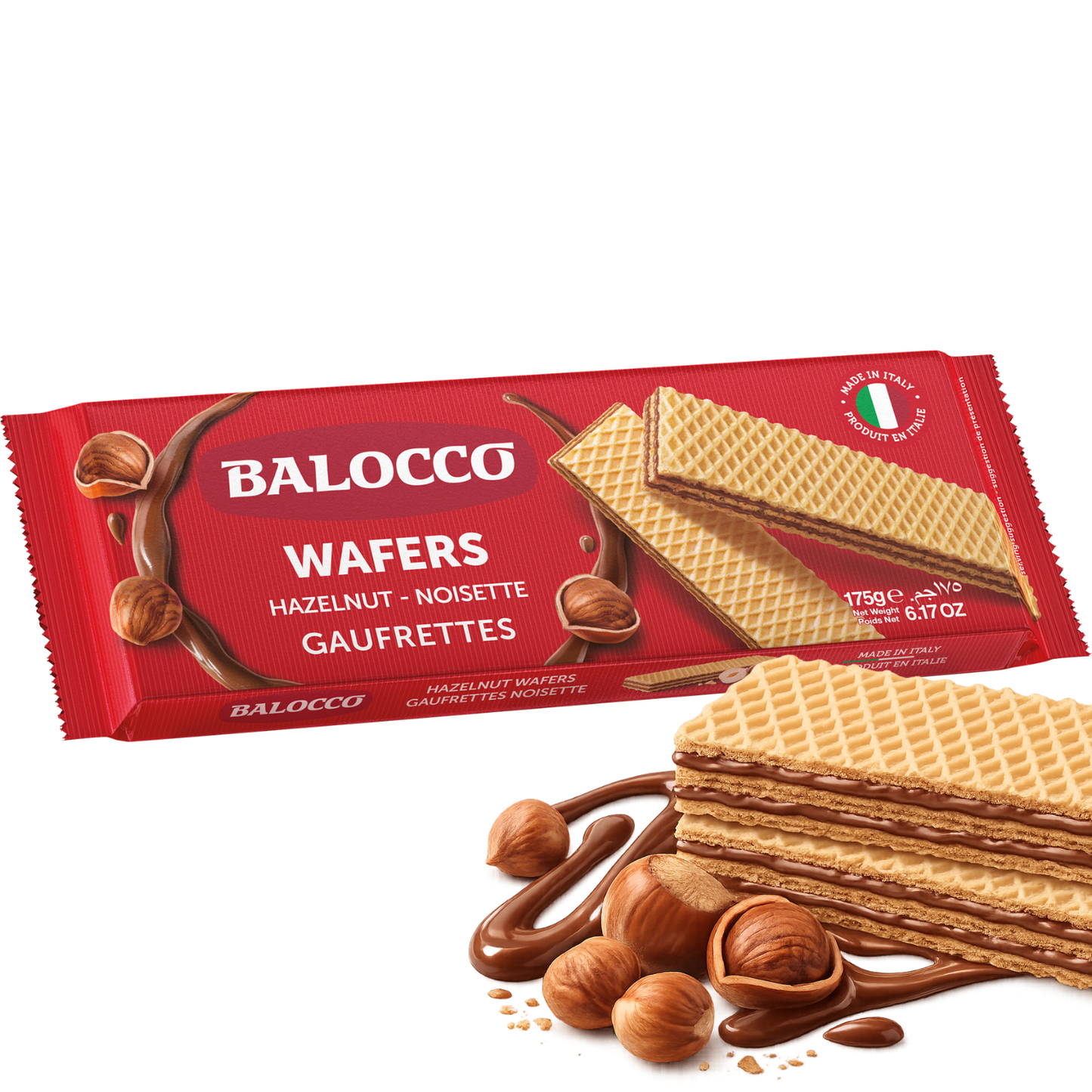 Balocco Italian Hazelnut Wafer Cookies  6 oz