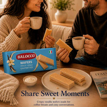 Balocco Milk Vanilla Wafer Cookies 6.1 oz (175g) – Case of 12