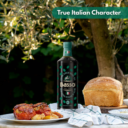 Basso 1904 100% Italian Extra Virgin Olive Oil – Cold Extracted – 33.8 fl oz (1 L)